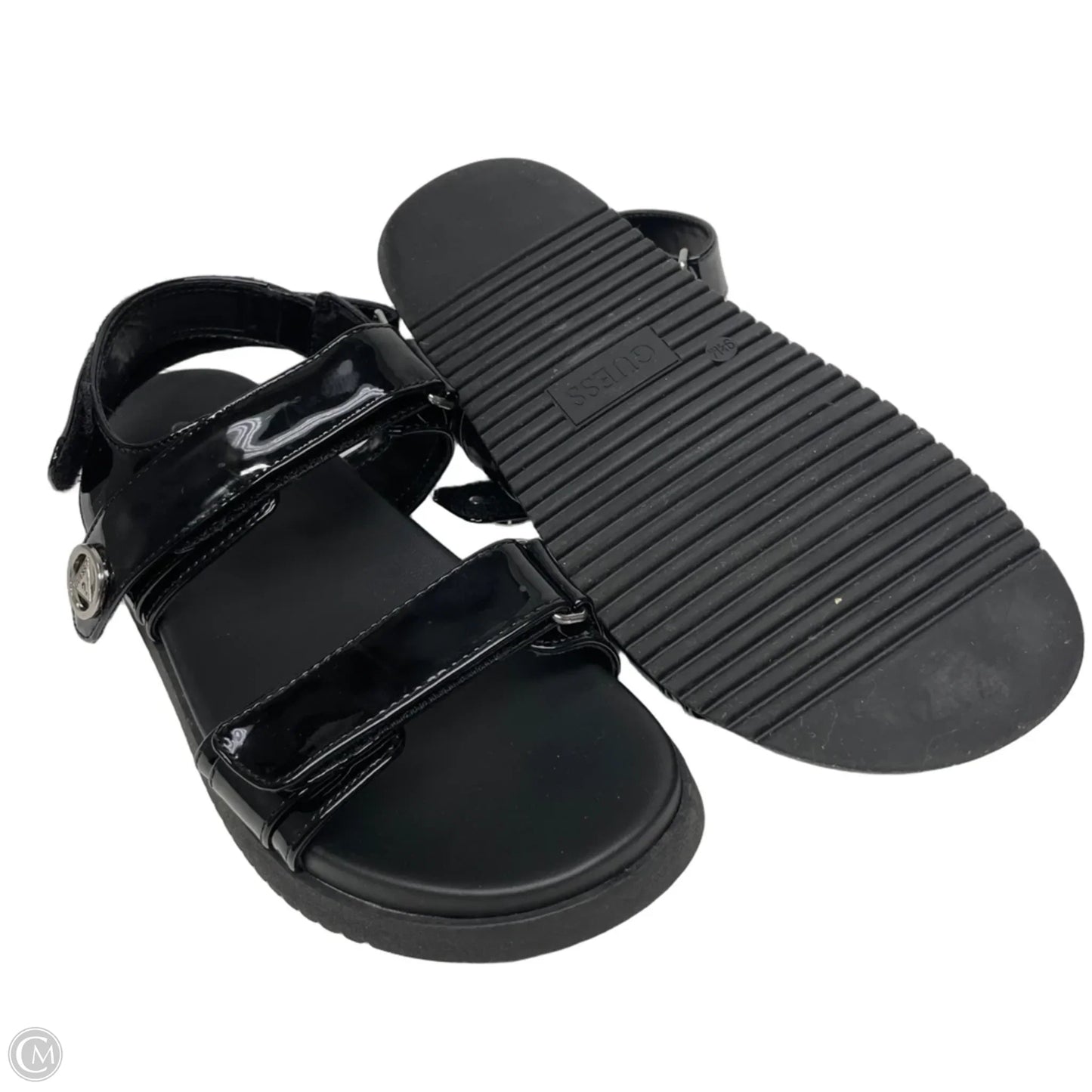 Sandals Flats By Guess In Black, Size: 9.5