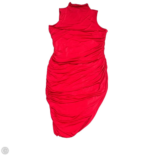 Dress Casual Midi By Express In Red, Size: Xl