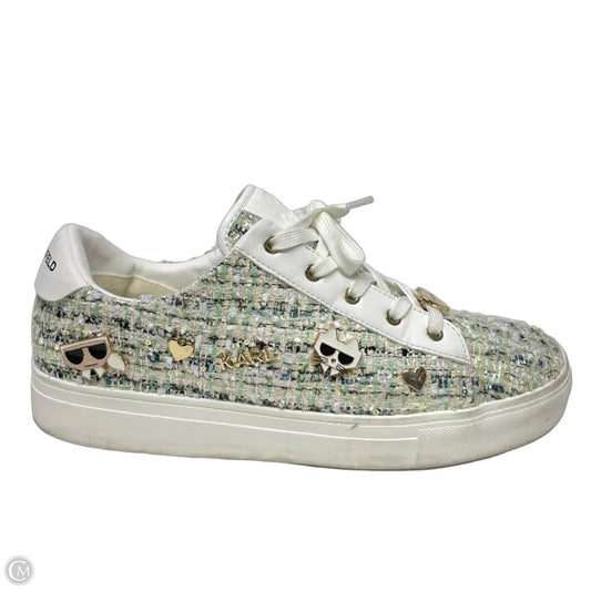 Shoes Designer By Karl Lagerfeld In Green & White, Size: 11