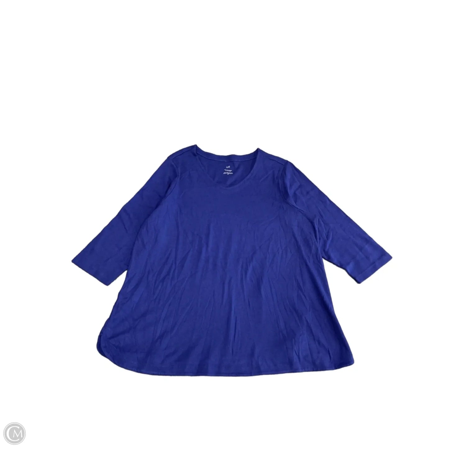 Top 3/4 Sleeve Basic By J. Jill In Blue, Size: Xlp