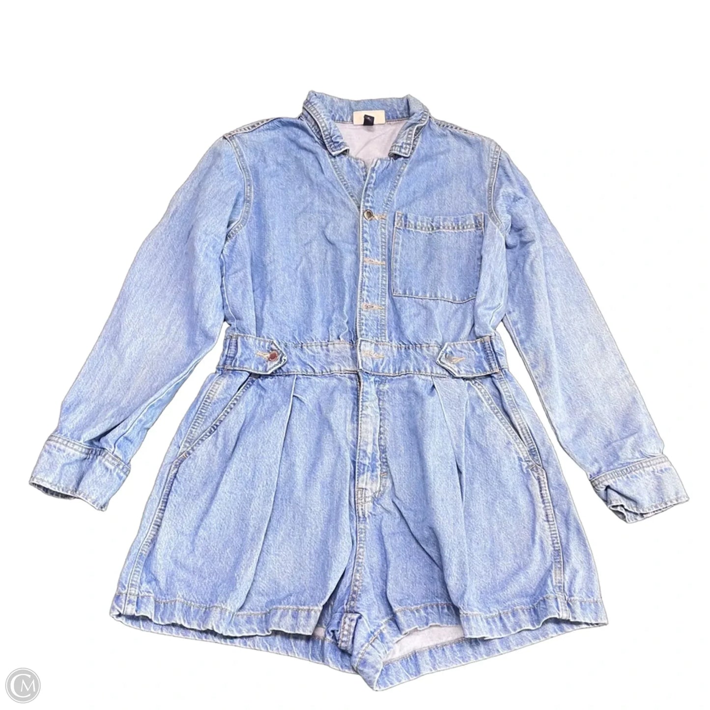 Romper By Universal Thread In Blue Denim, Size: 10