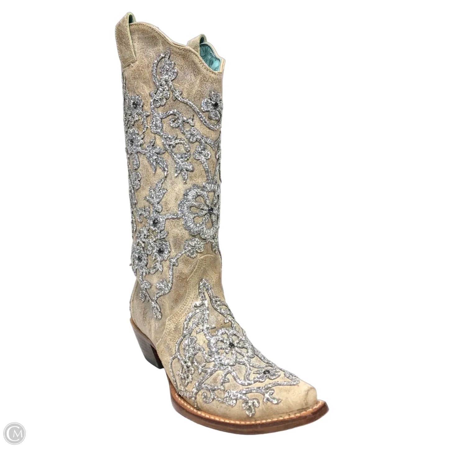 Boots Western By Corral In Silver & Tan, Size: 7