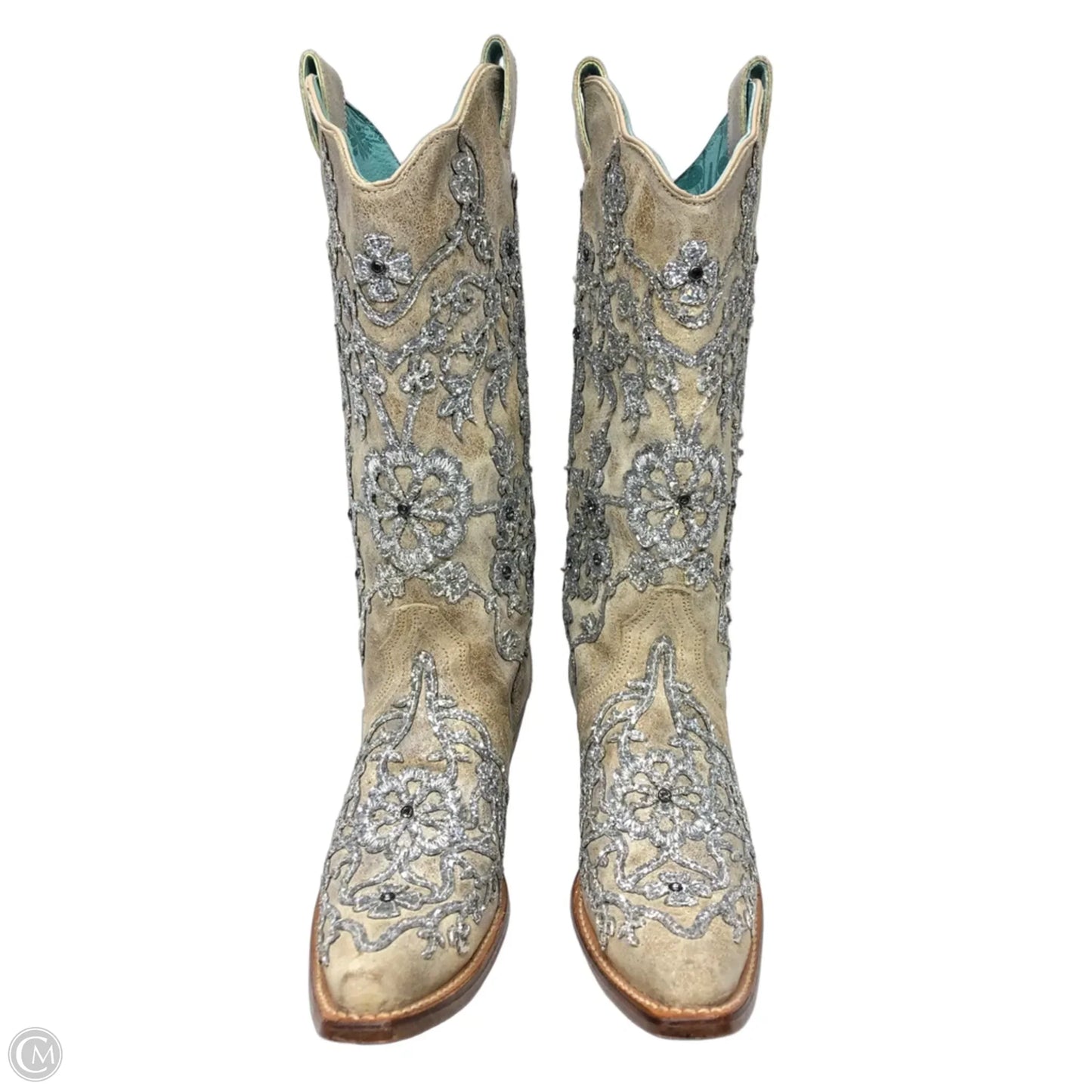 Boots Western By Corral In Silver & Tan, Size: 7