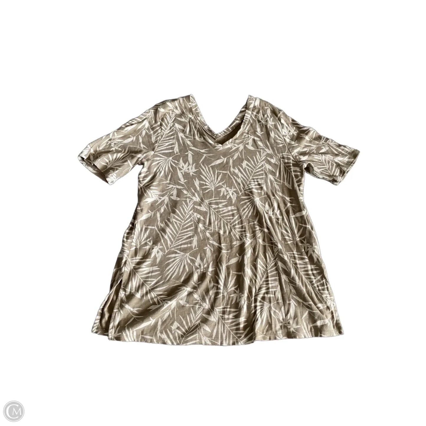Top Short Sleeve Basic By J. Jill In Taupe, Size: L