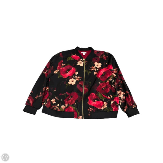 Jacket Other By Susan Graver In Black & Red, Size: Xl