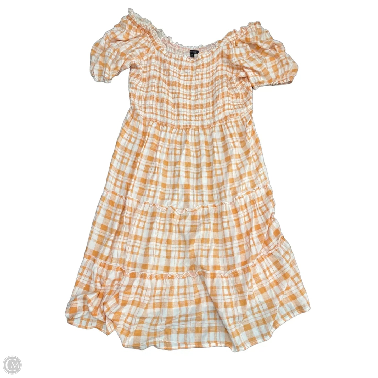 Dress Casual Midi By As U Wish In Orange, Size: 3x