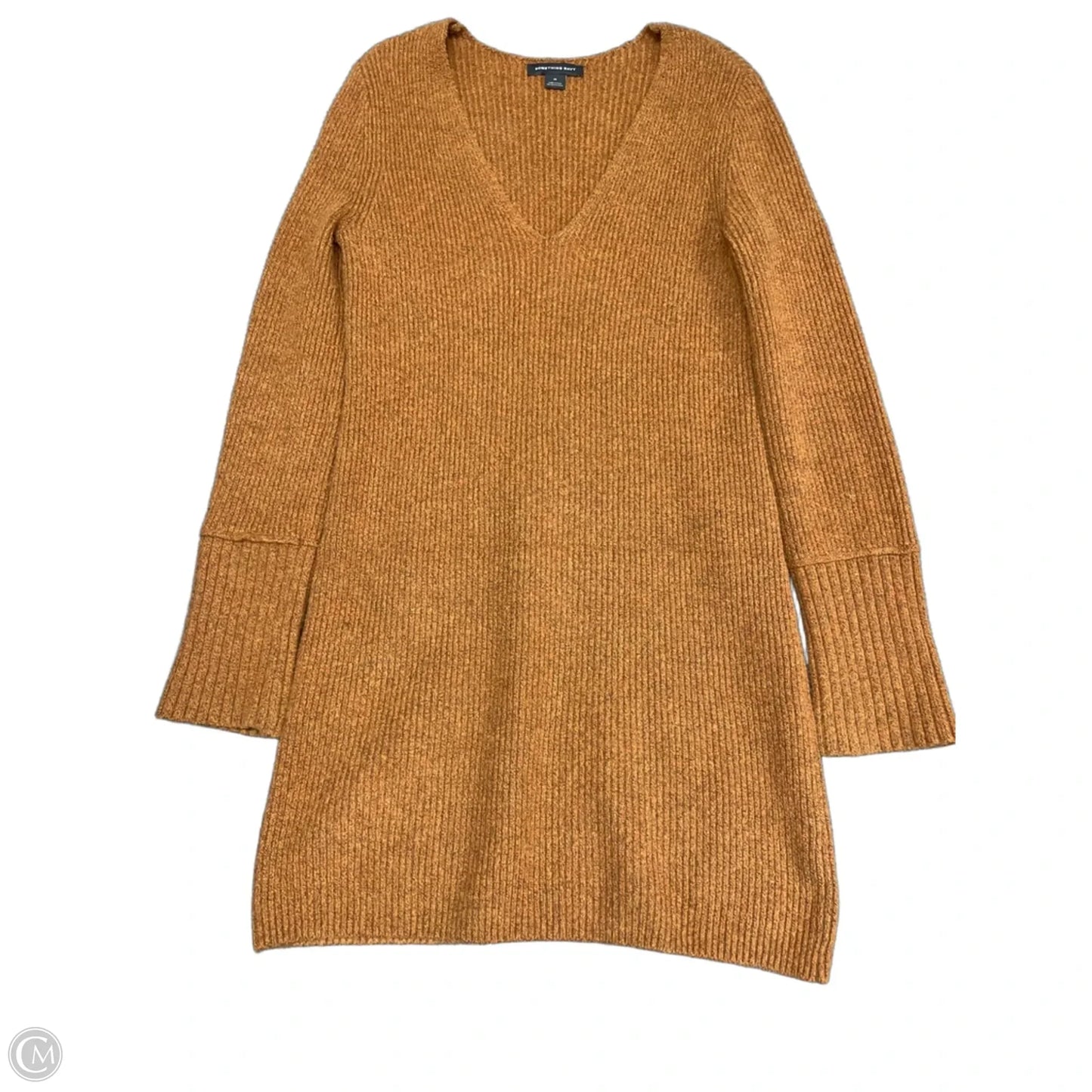 Dress Sweater By Something Navy In Brown, Size: M