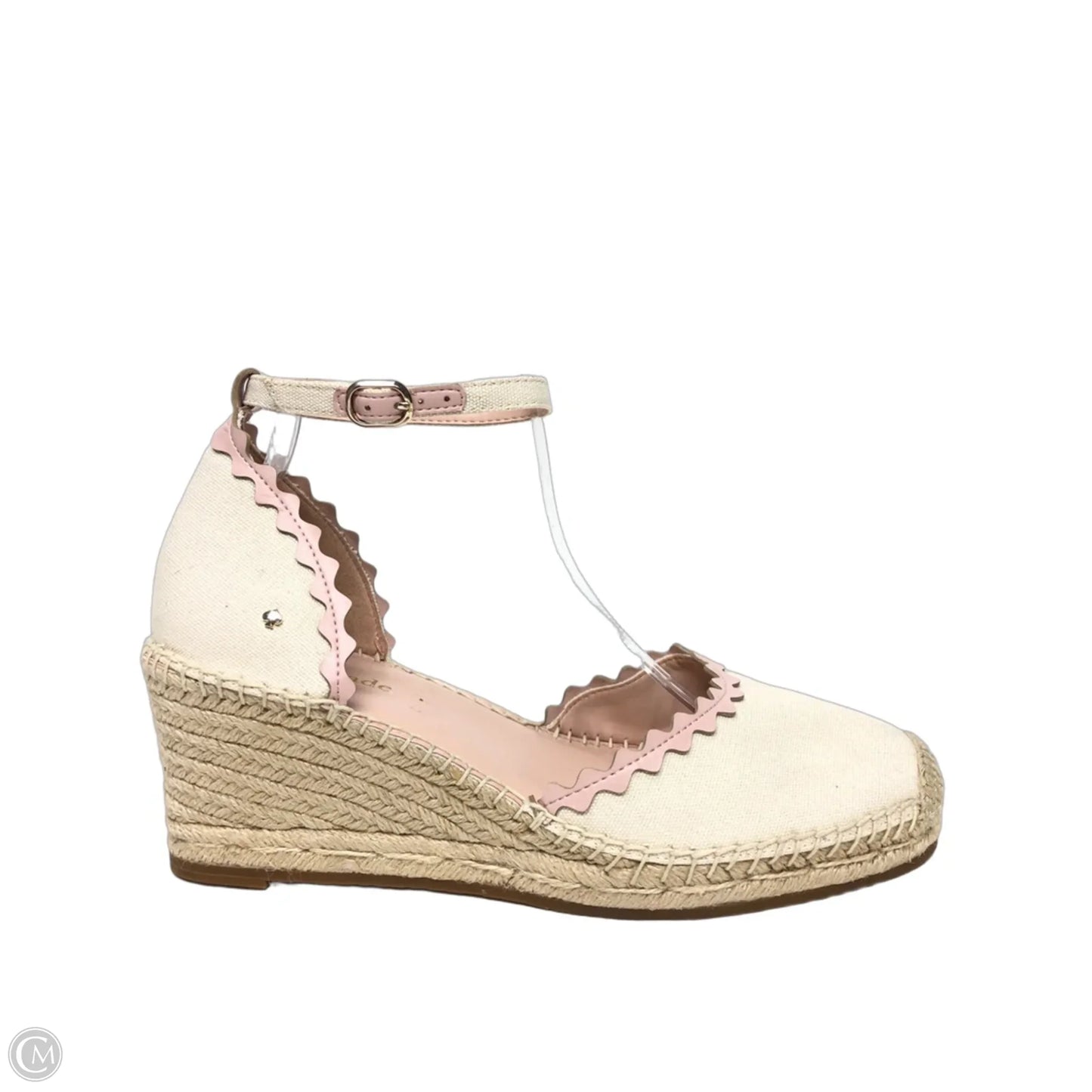 Shoes Heels Wedge By Kate Spade In Cream & Pink, Size: 9
