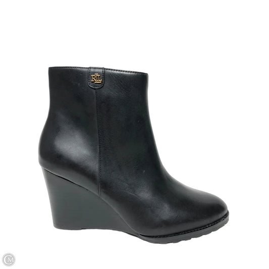 Boots Ankle Heels By Lauren By Ralph Lauren In Black, Size: 10