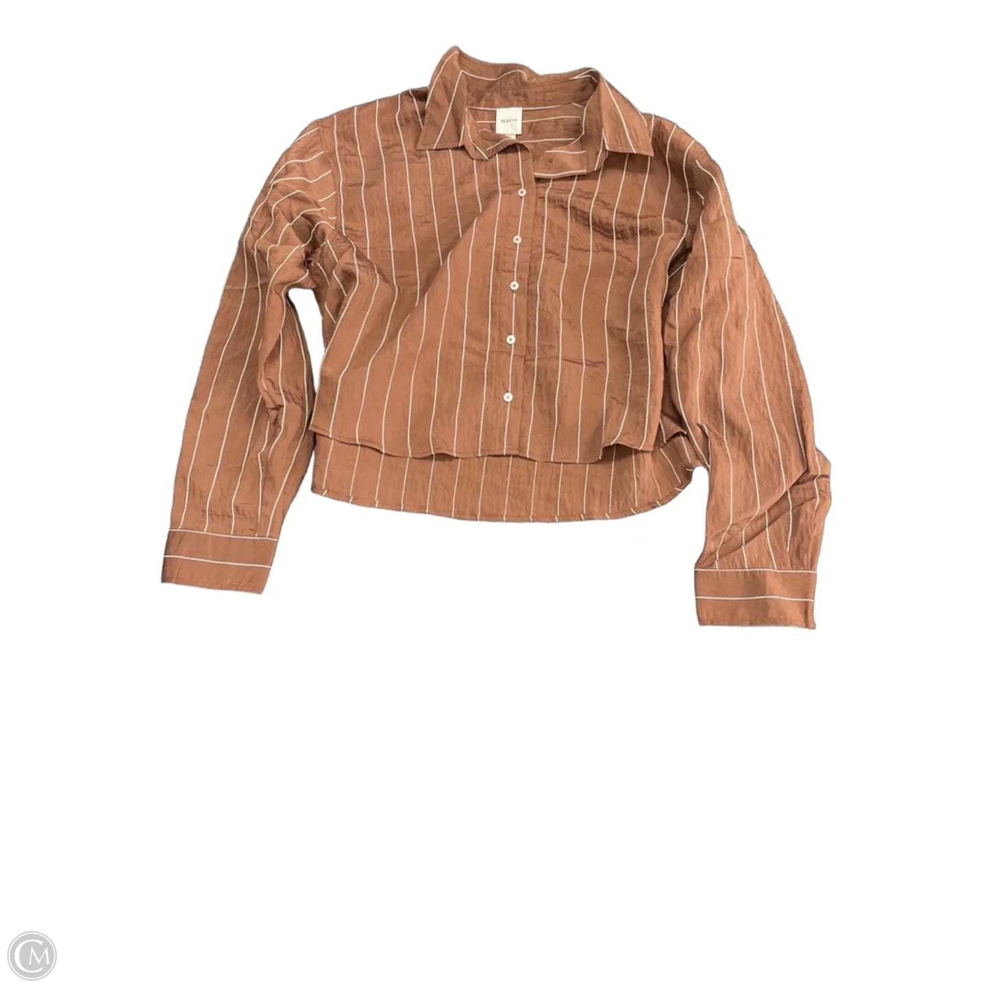 Top Long Sleeve By Maeve In Brown, Size: L
