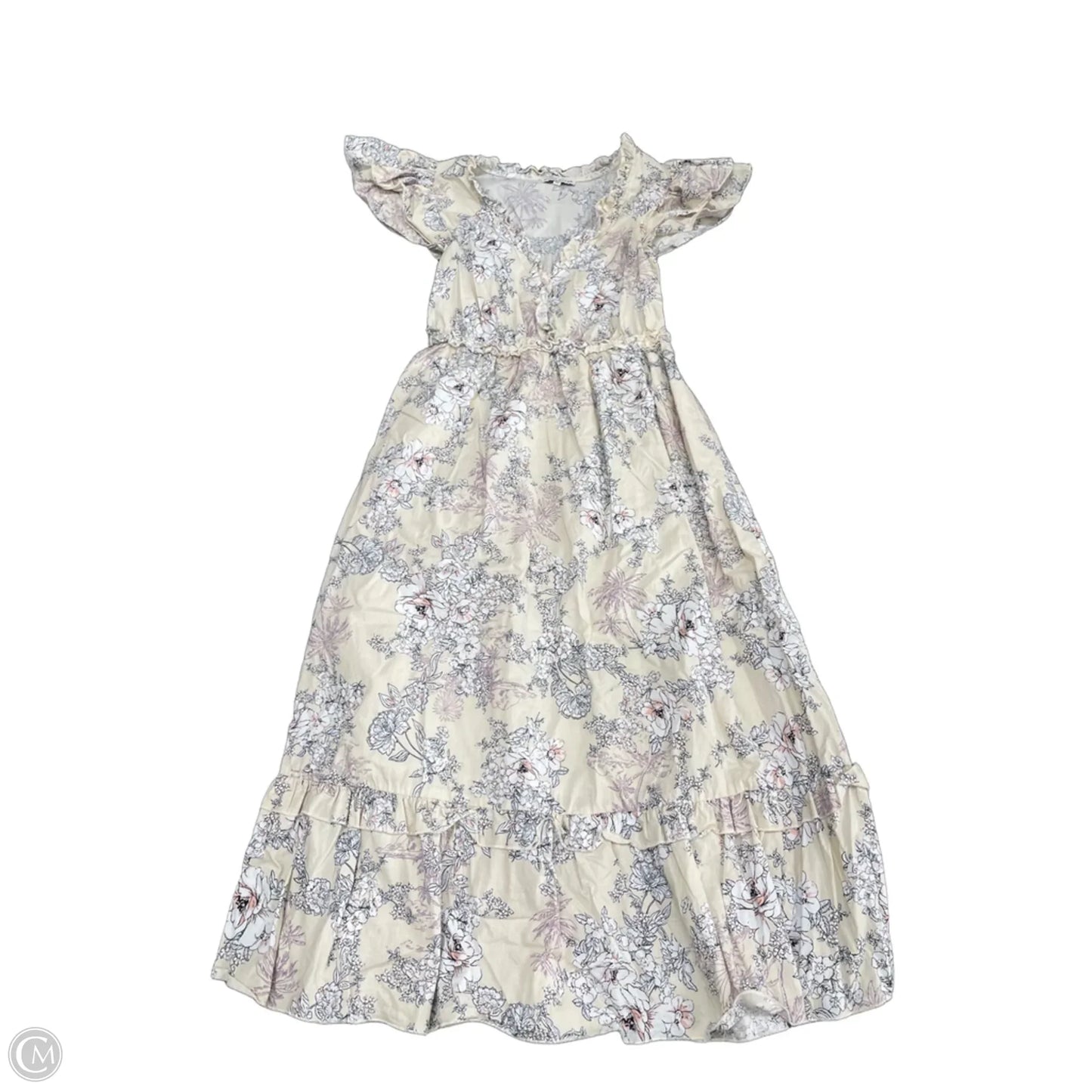 Dress Casual Midi By Moon River In Floral Print, Size: Xs