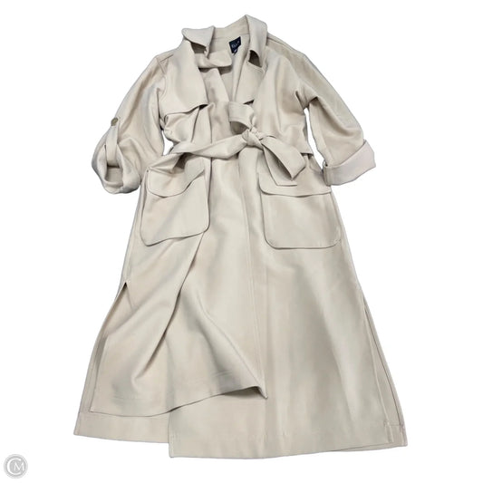 Coat Trench Coat By Rafaella In Tan, Size: M