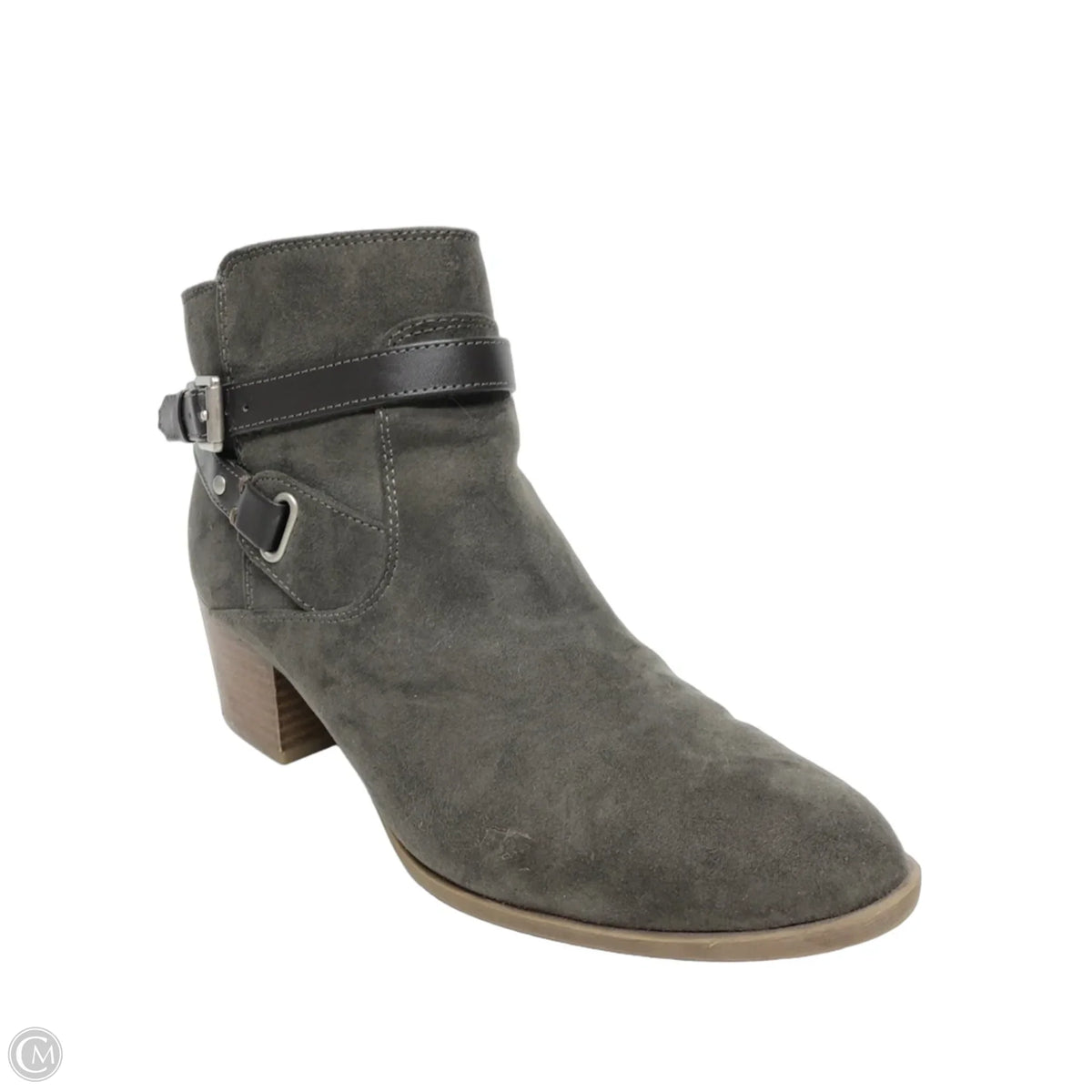 Boots Ankle Heels By Unisa In Grey, Size: 9