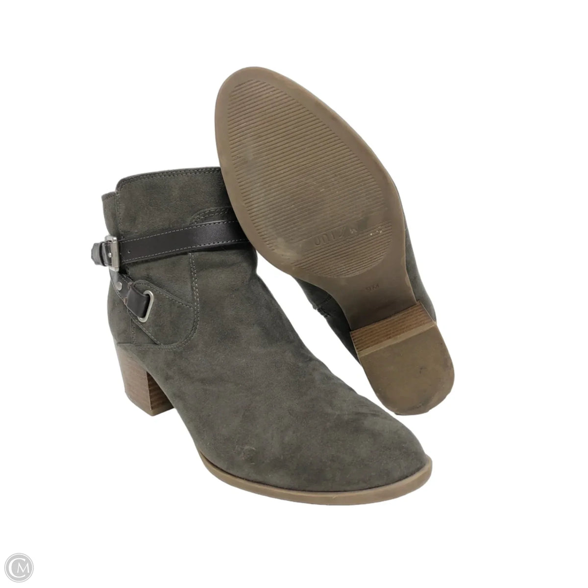 Boots Ankle Heels By Unisa In Grey, Size: 9