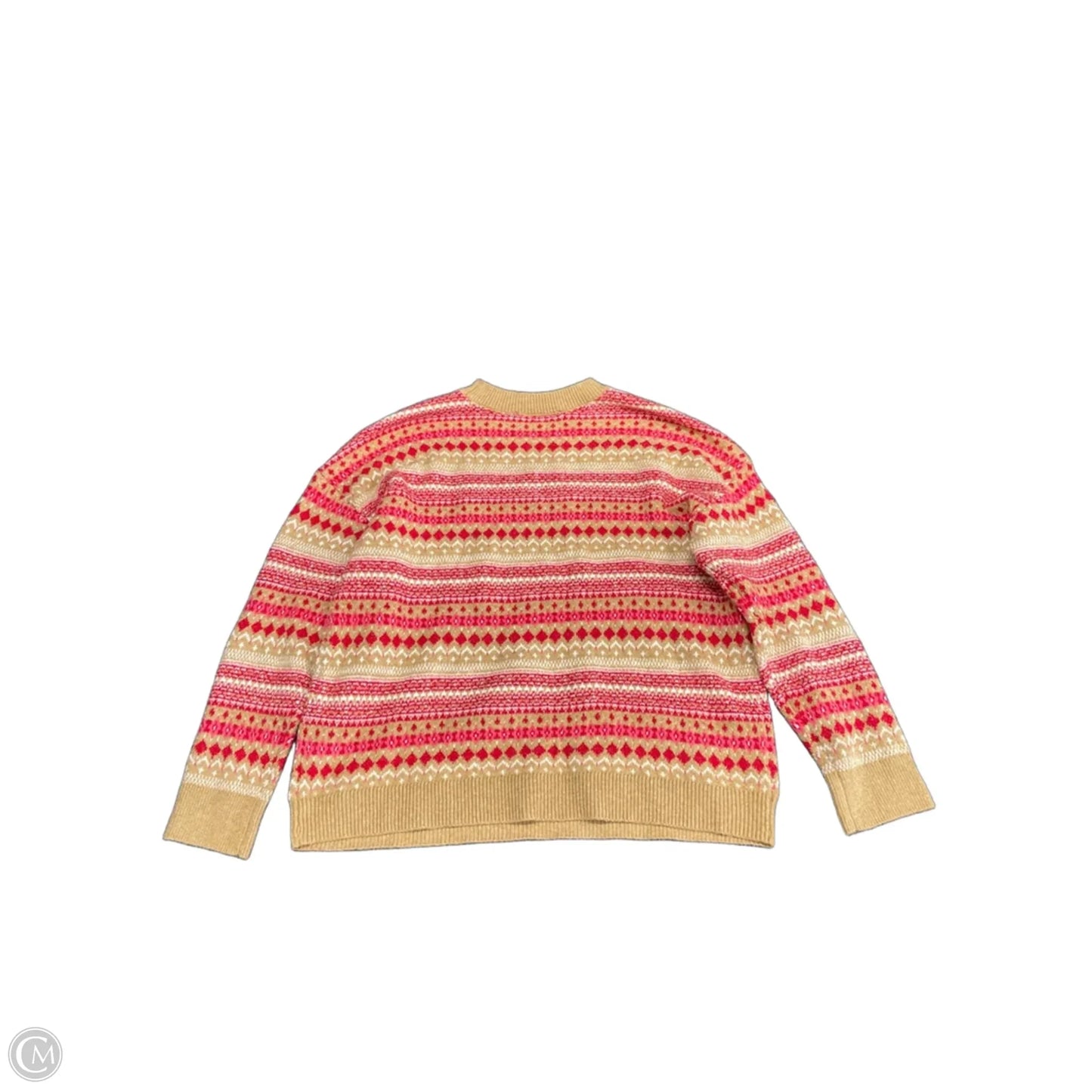 Sweater By Loft In Brown & Pink, Size: L