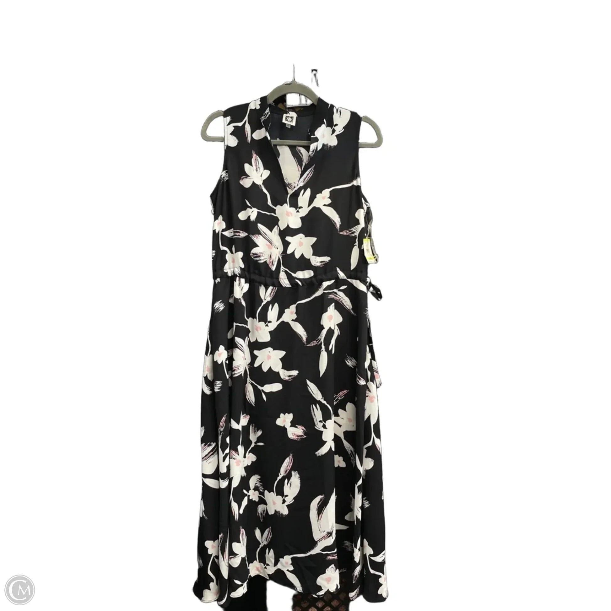 Dress Casual Midi By Anne Klein In Black & White, Size: 4