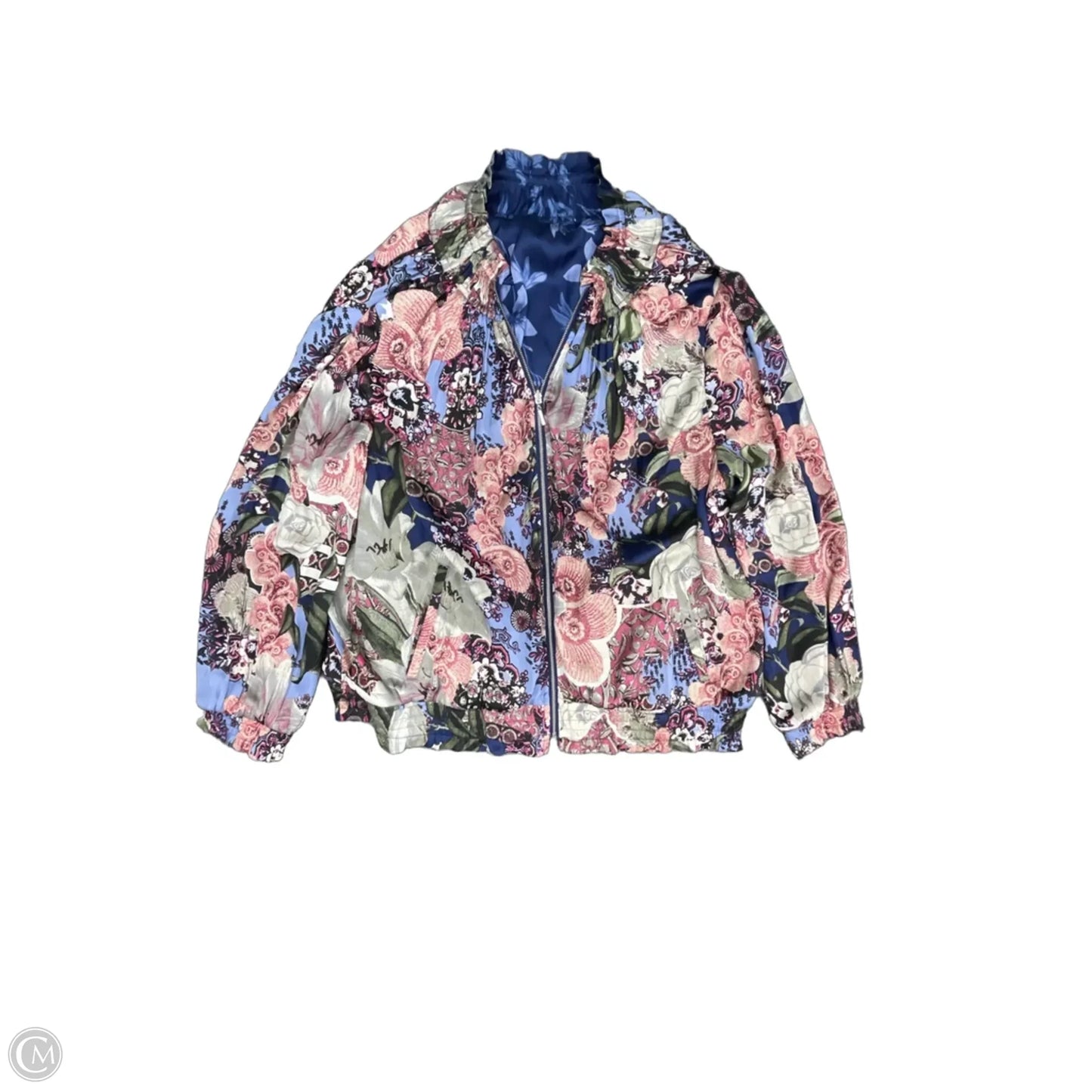 Jacket Other By Chicos In Floral Print, Size: Xxl