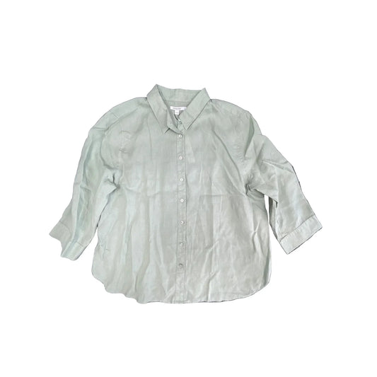 Top 3/4 Sleeve By Chicos In Green, Size: Xxl