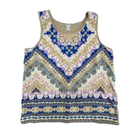 Top Sleeveless By Chicos In Multi-colored, Size: Xxl