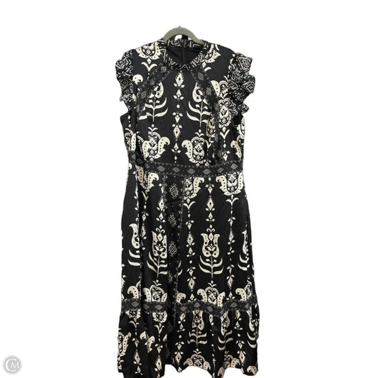 Dress Casual Maxi By Lane Bryant In Black & Cream, Size: 18