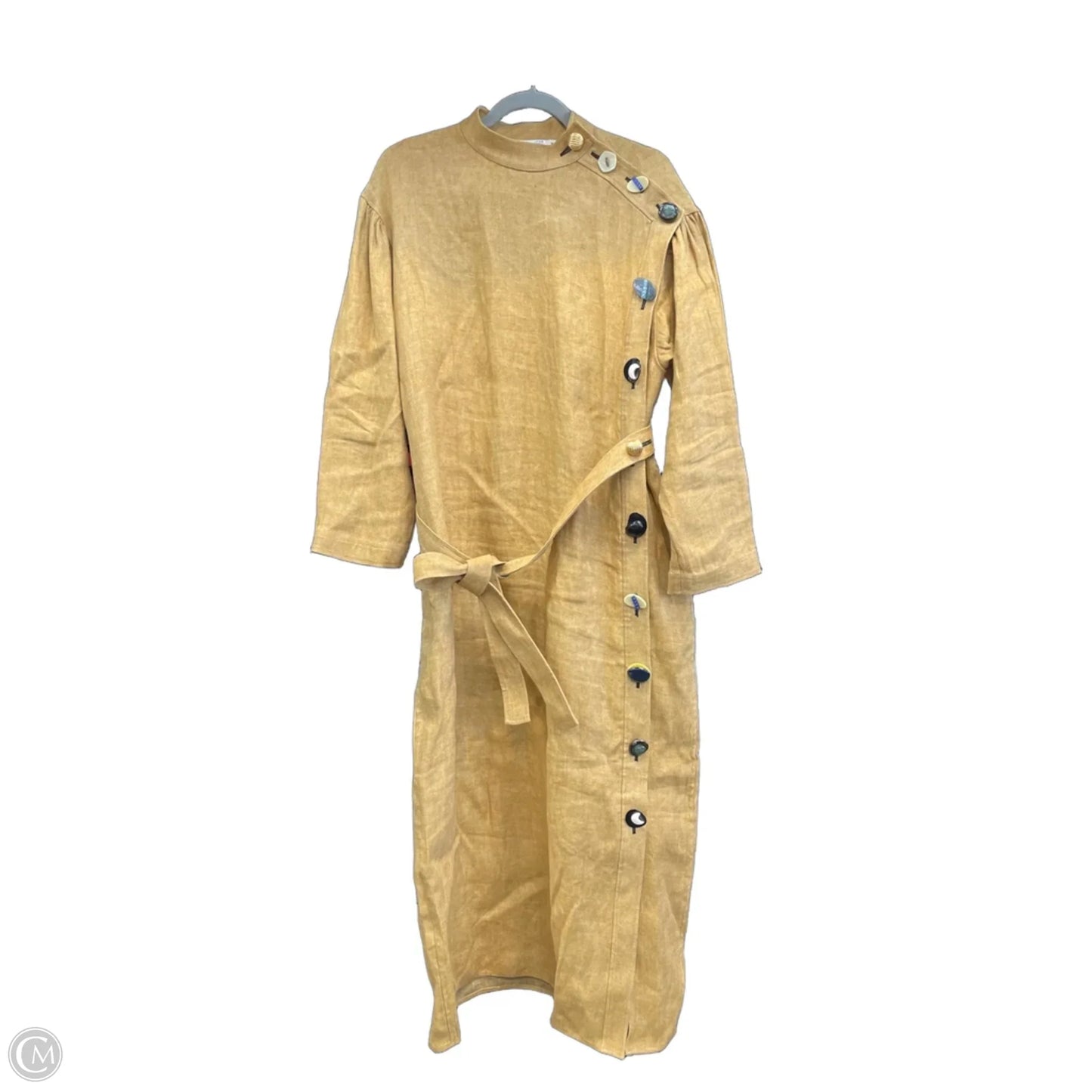 Dress Designer By Tory Burch In Brown & Yellow, Size: 10