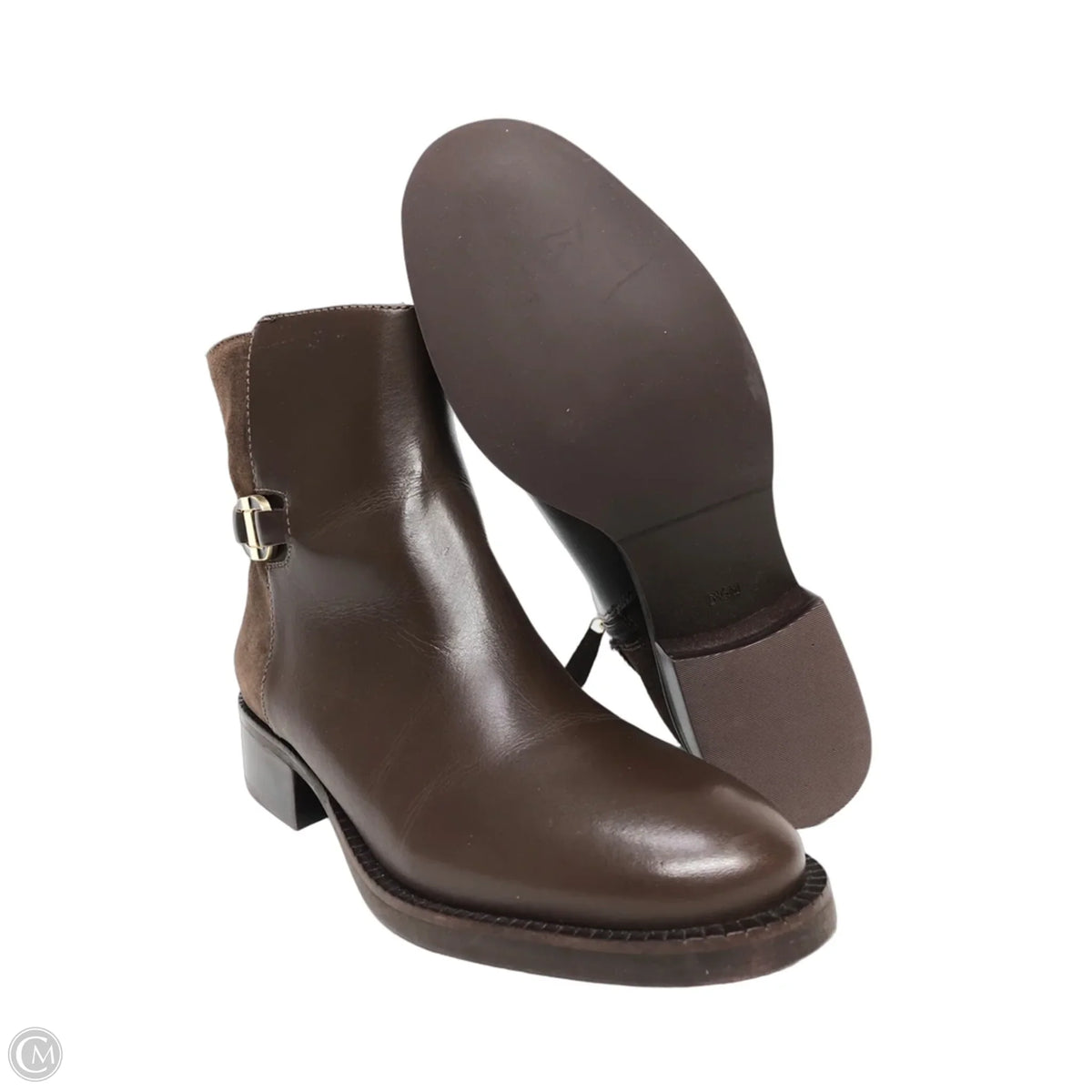 Boots Ankle Flats By Talbots In Brown, Size: 6.5