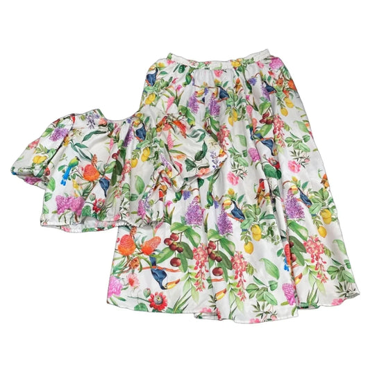 Skirt Set 2pc By Calypso St Barth In Floral Print, Size: Xl
