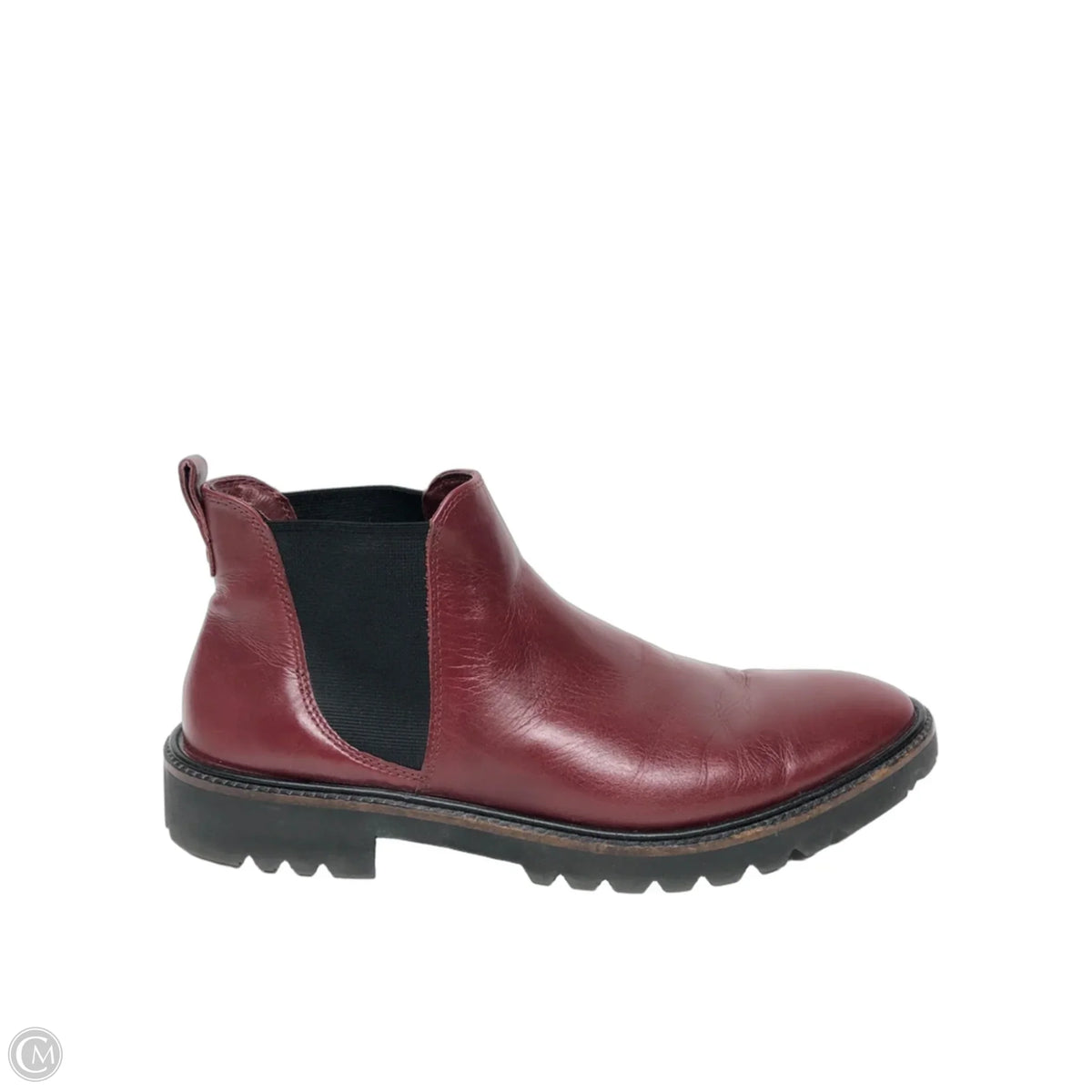 Boots Ankle Flats By Ecco In Maroon, Size: 8.5