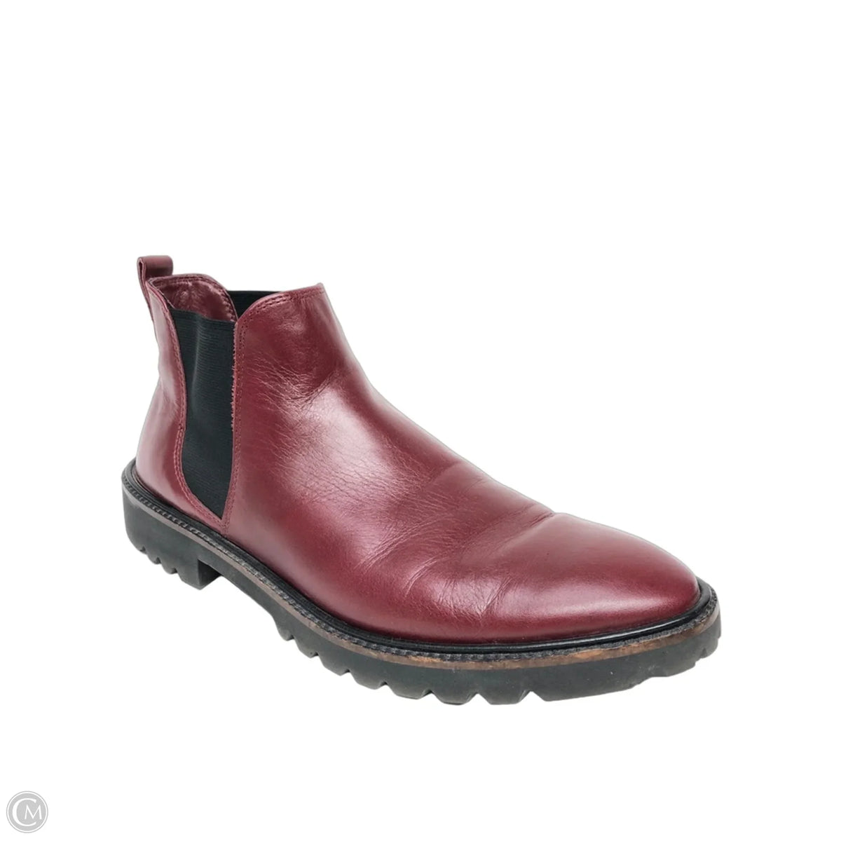 Boots Ankle Flats By Ecco In Maroon, Size: 8.5