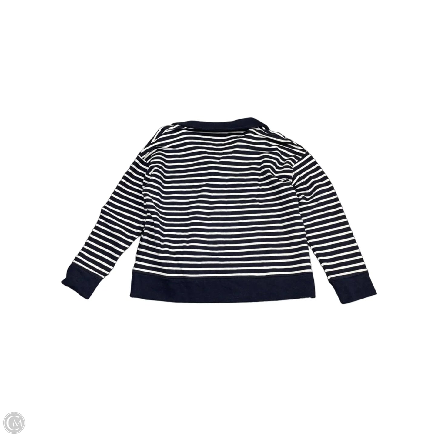 Sweatshirt Collar By Talbots In Blue & White, Size: Lp