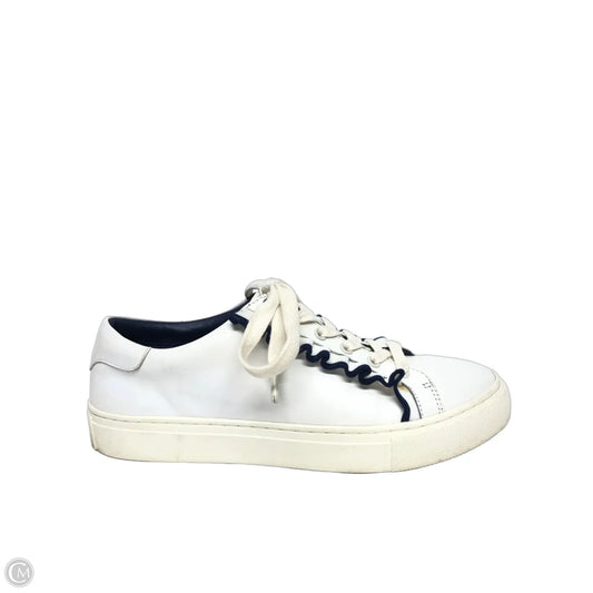Shoes Designer By Tory Burch In Blue & White, Size: 8