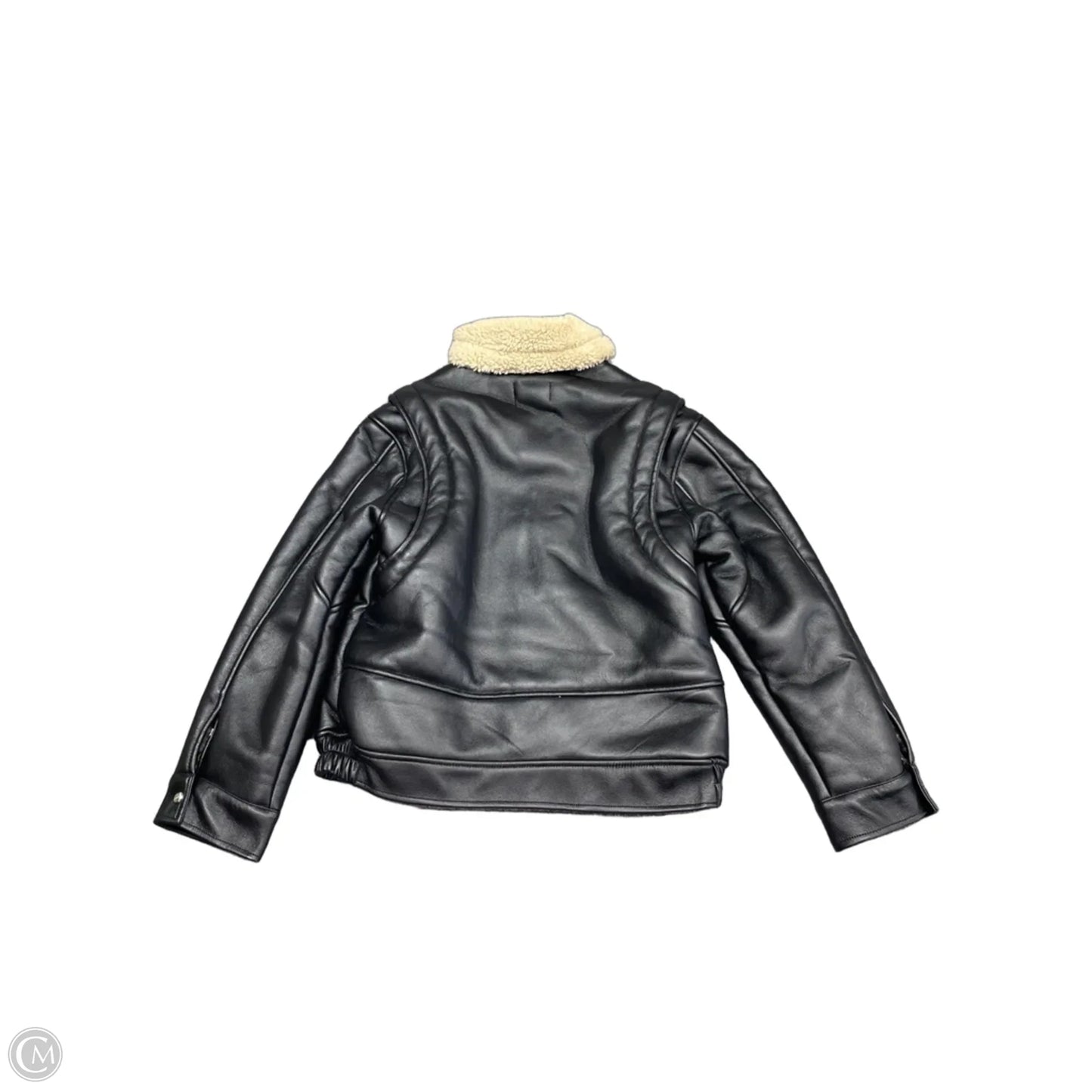 Jacket Moto By Asos In Black & Tan, Size: Xs
