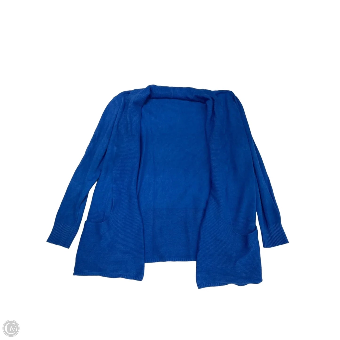 Sweater Cardigan By Chadwicks In Blue, Size: Xl