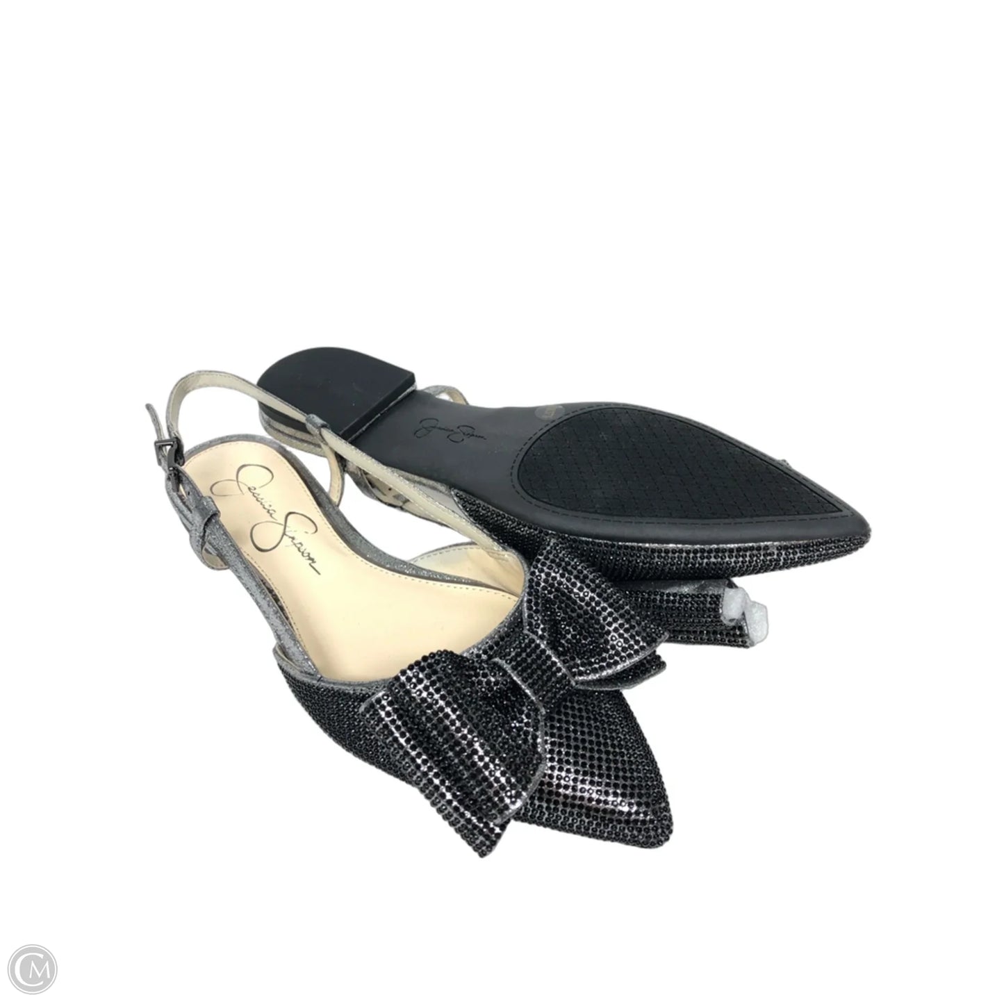 Shoes Flats By Jessica Simpson In Black & Silver, Size: 7