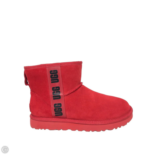 Boots Ankle Flats By Ugg In Red, Size: 10