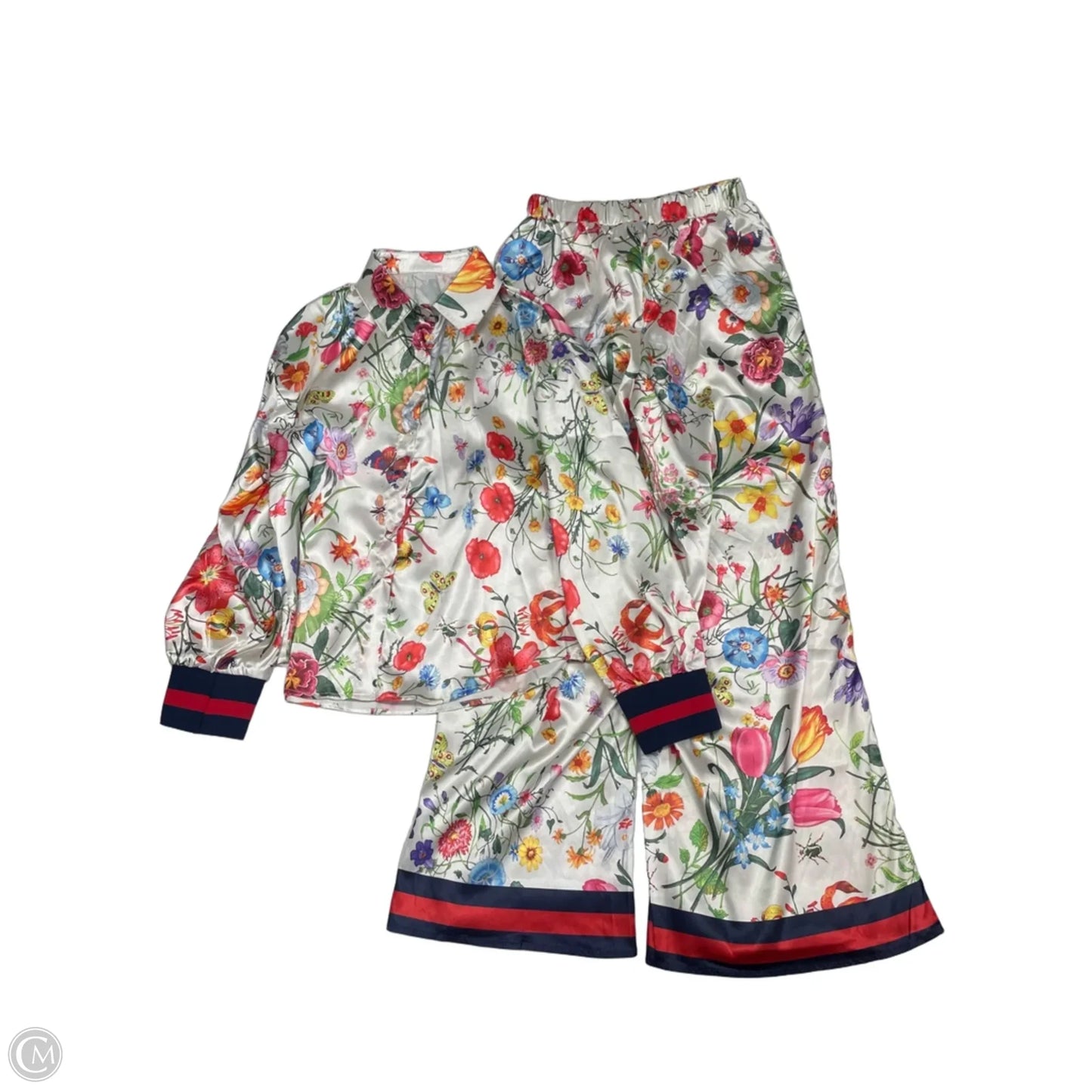 Pants Set 2pc By Clothes Mentor In Floral Print, Size: M