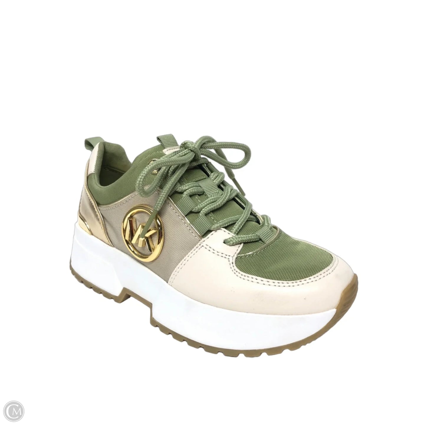 Shoes Sneakers By Michael By Michael Kors In Green & Tan, Size: 5.5