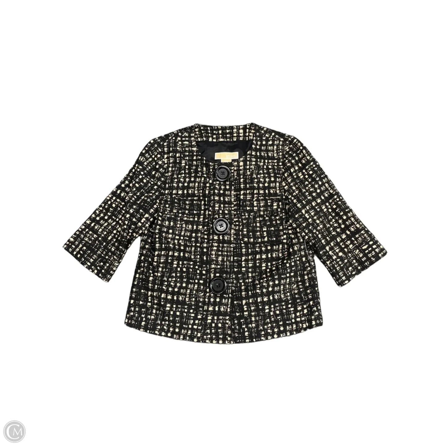 Blazer By Michael By Michael Kors In Black & Tan, Size: Sp