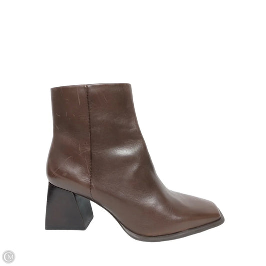 Boots Ankle Heels By Gianni Bini In Brown, Size: 9.5