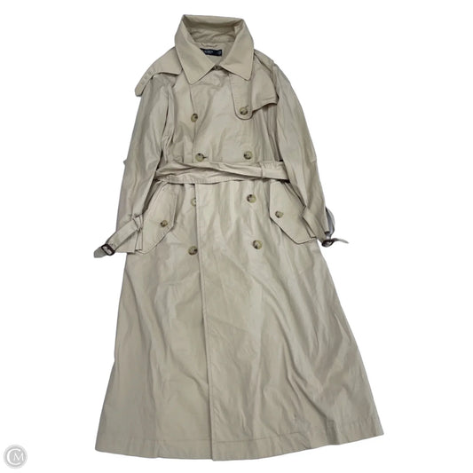 Coat Trench Coat By Lauren By Ralph Lauren In Tan, Size: 2