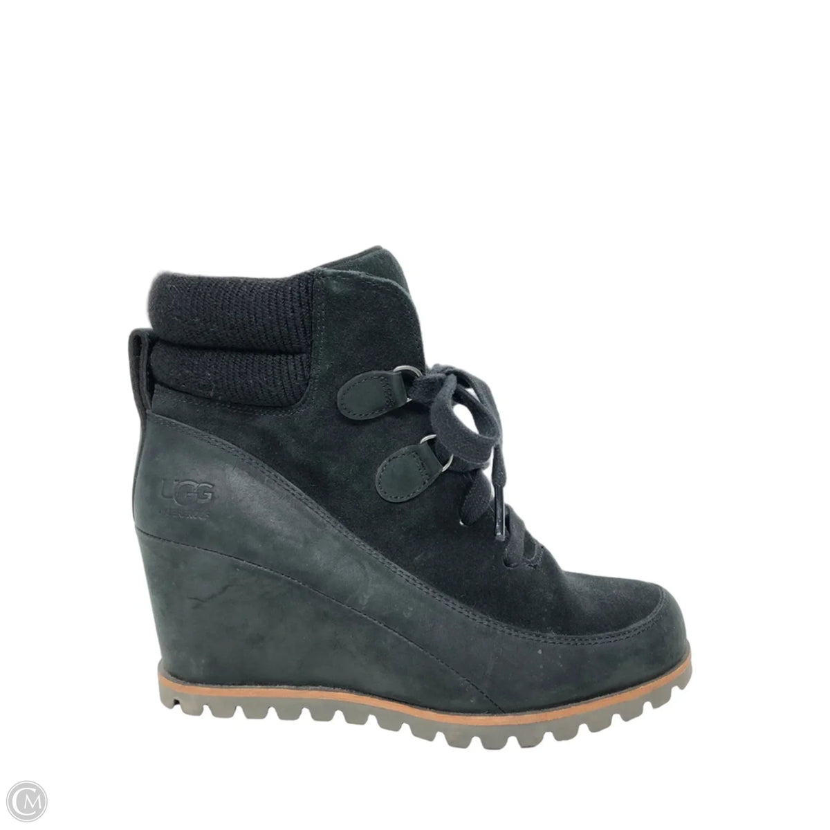 Boots Ankle Heels By Ugg In Black, Size: 7