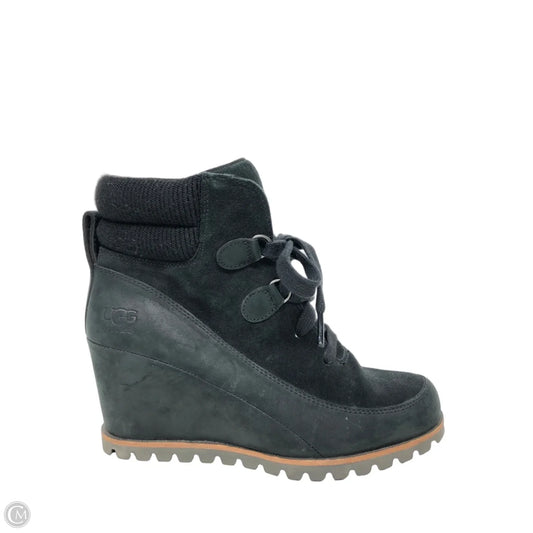 Boots Ankle Heels By Ugg In Black, Size: 7