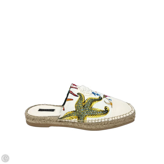 Shoes Luxury Designer By Versace In Multi-colored, Size: 6
