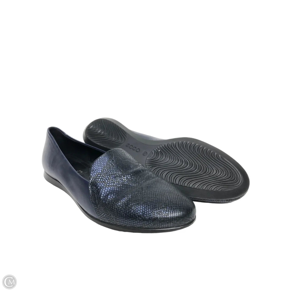 Shoes Flats By Ecco In Navy, Size: 10