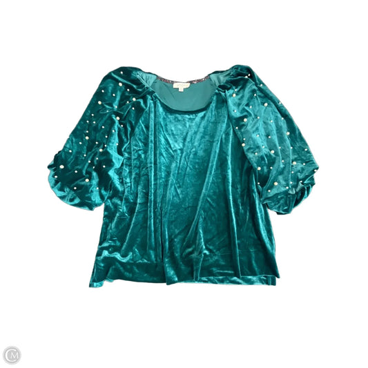 Top 3/4 Sleeve By Umgee In Green, Size: 2x