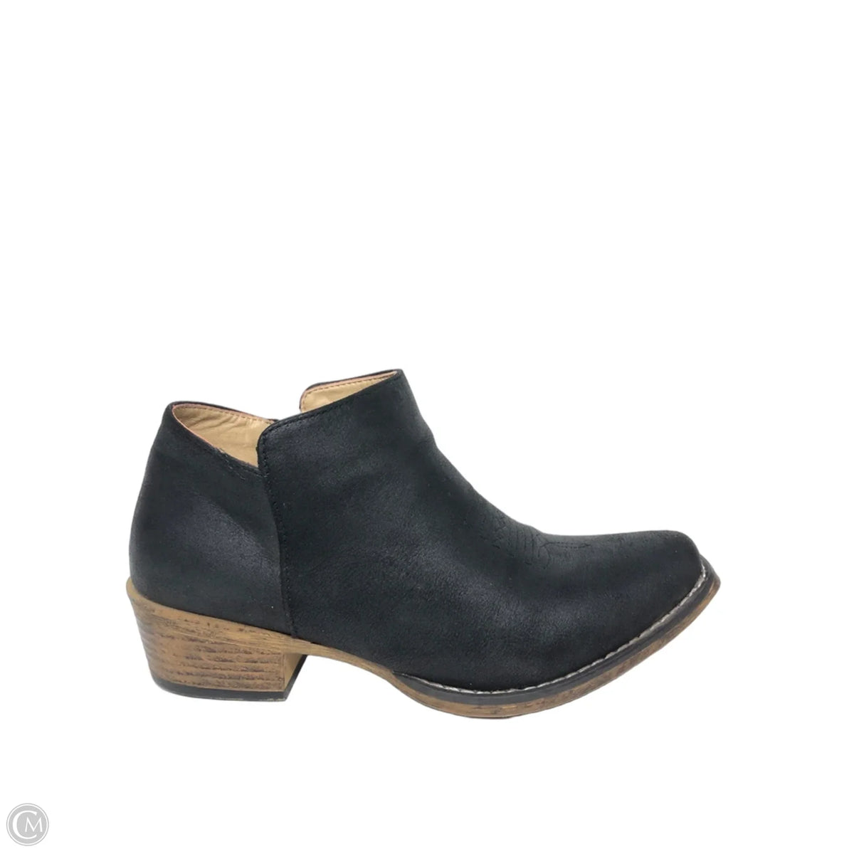 Boots Ankle Heels By Roper In Black, Size: 7.5