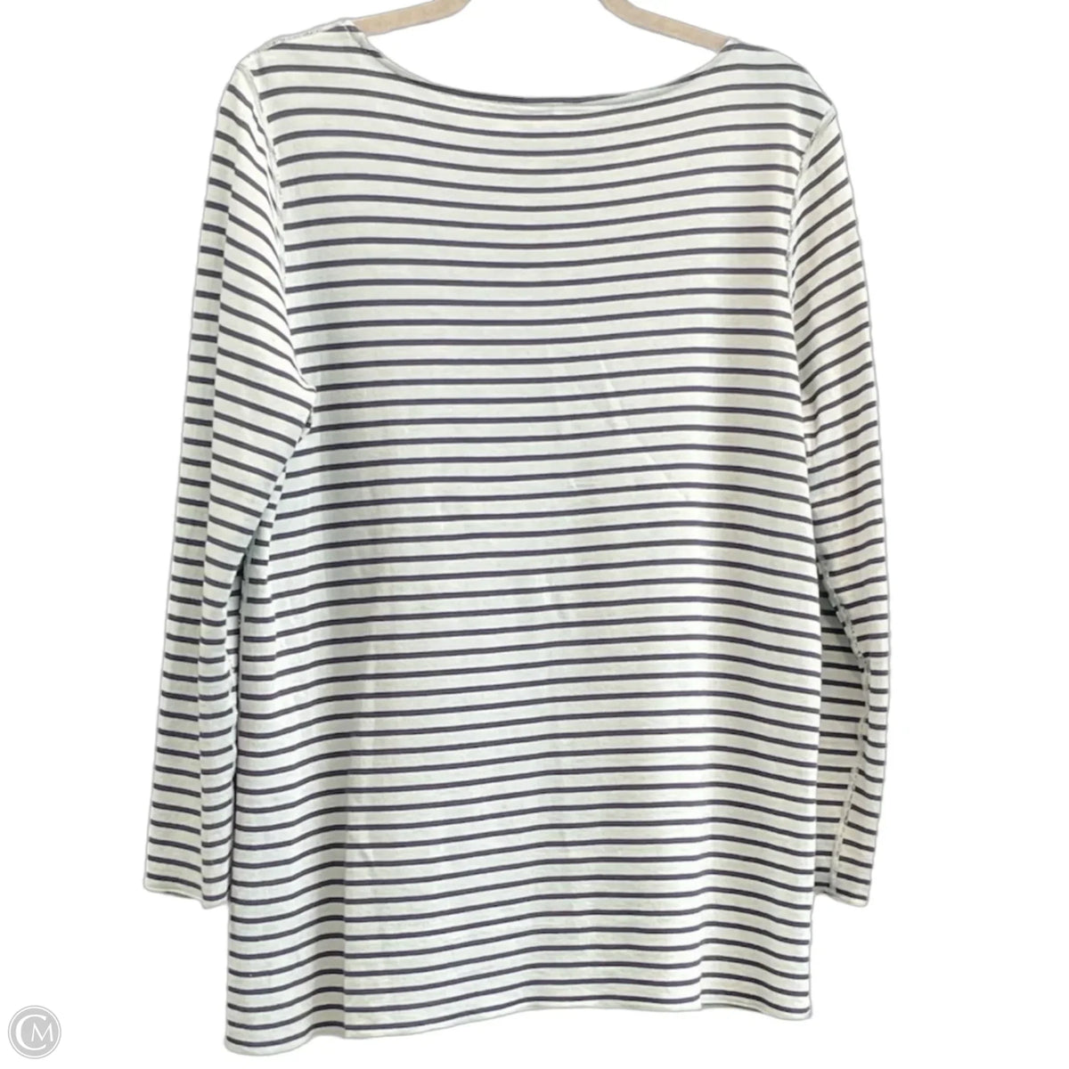 Top Long Sleeve By Chicos In Striped Pattern, Size: M