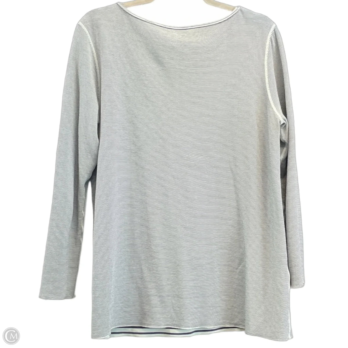 Top Long Sleeve By Chicos In Striped Pattern, Size: M