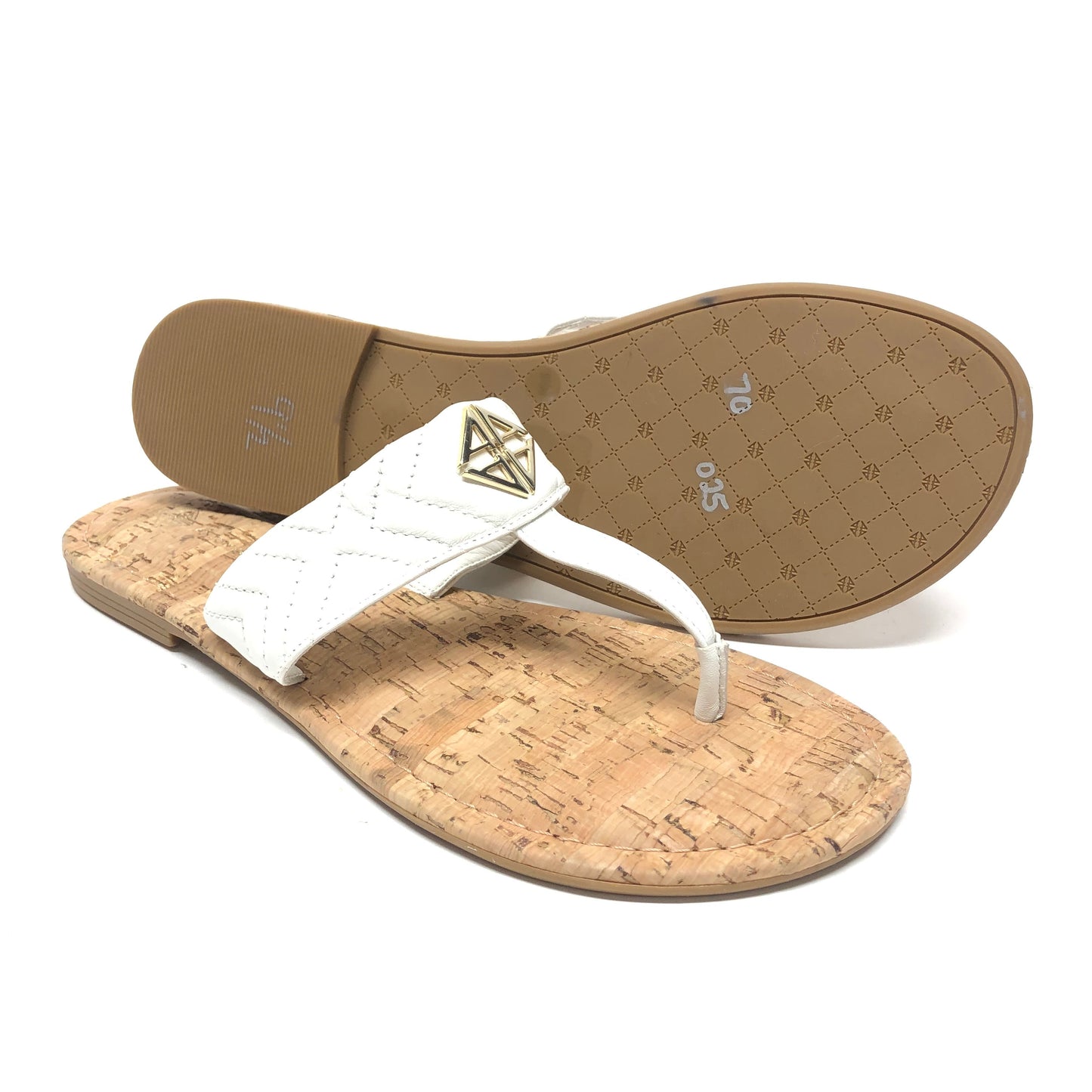 Ivory Sandals Flats Antonio Melani, Size 9.5