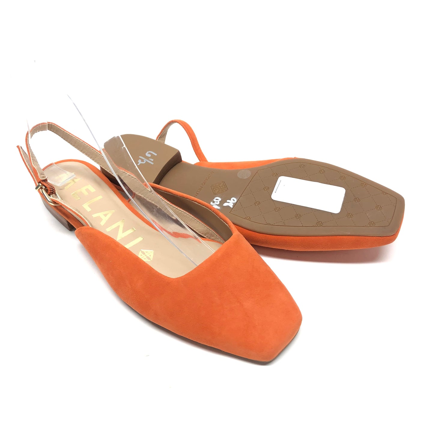 Orange Shoes Flats Antonio Melani, Size 6.5